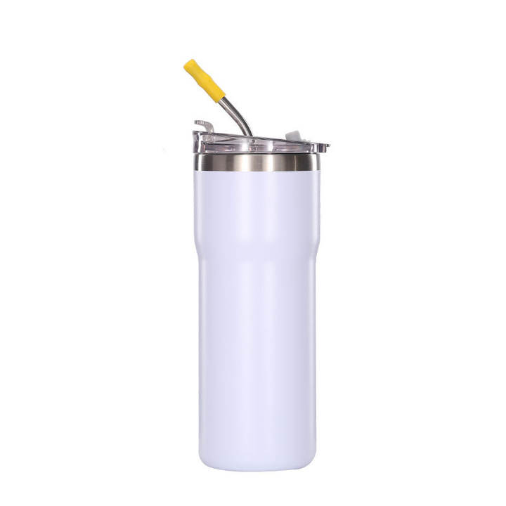 OXSY 600ml Double Walled Insulated Vacuum Stainless Steel Water Bottle Travel Coffee Mug With Flip Top Lid Discount Wholesale Direct