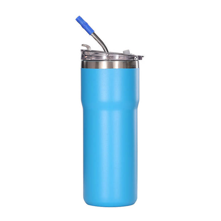 OXSY 600ml Double Walled Insulated Vacuum Stainless Steel Water Bottle Travel Coffee Mug With Flip Top Lid Discount Wholesale Direct