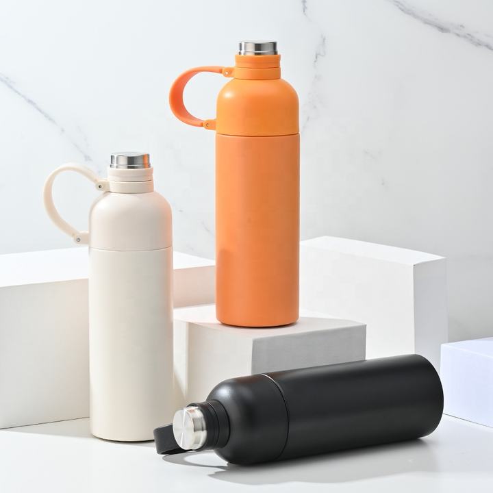 OXSY  Double Wall Thermo Flask 500ml Stainless Steel Outdoor Small Mouth Water Bottle Vacuum Flasks With Handle Industrial Bulk Supply