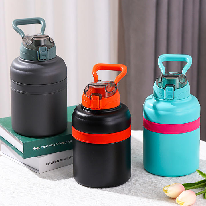 OXSY Large Kettle Flask Outdoor Vacuum Flasks with Straw Thermoses 1200ML CLASSIC Drinkware with Handle Stainless Steel 7*22.2 Mass Production B2B
