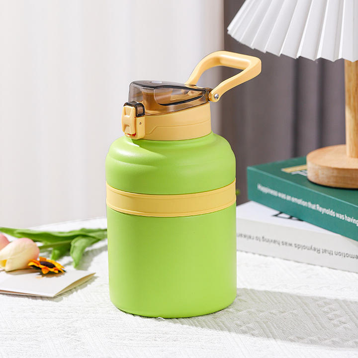 OXSY Large Kettle Flask Outdoor Vacuum Flasks with Straw Thermoses 1200ML CLASSIC Drinkware with Handle Stainless Steel 7*22.2 Mass Production B2B
