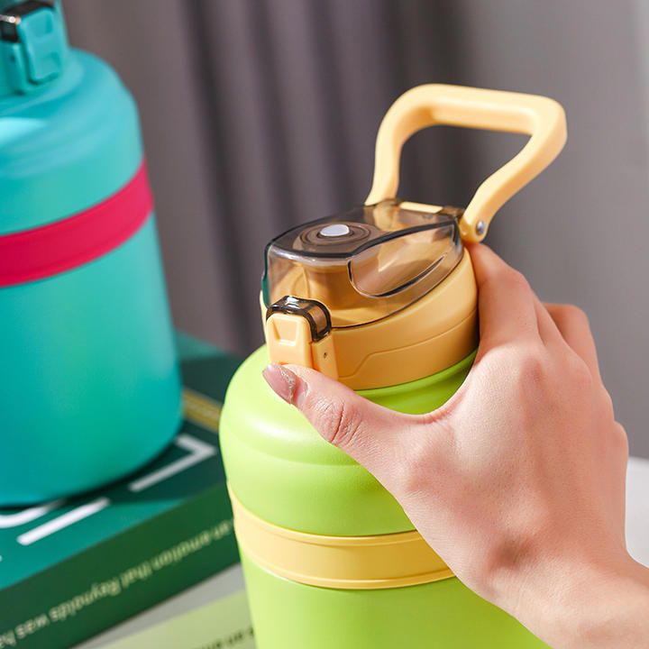 OXSY Large Kettle Flask Outdoor Vacuum Flasks with Straw Thermoses 1200ML CLASSIC Drinkware with Handle Stainless Steel 7*22.2 Mass Production B2B