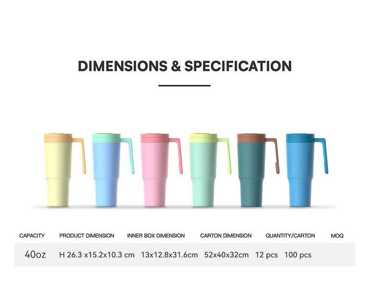 OXSY New Design Stainless Steel Cups Thermal Insulated 40OZ Tumbler With Handle Factory Pricing Supply