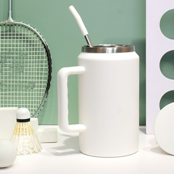 OXSY OEM/ODM 50oz big capacity Double wall Vacuum Flask Stainless Steel water cup with handle and metal straw China Bulk Supplier Customization