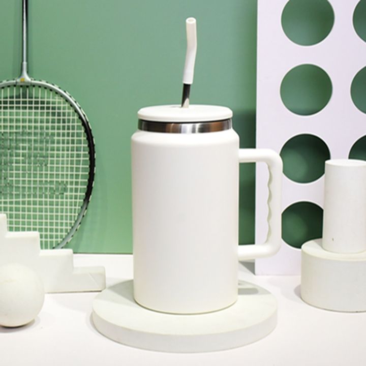 OXSY OEM/ODM 50oz big capacity Double wall Vacuum Flask Stainless Steel water cup with handle and metal straw China Bulk Supplier Customization