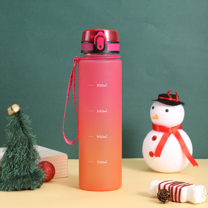 OXSY Water Bottle with Rope BPA Fres Plastic Outdoor Sport Leak-proof Kids Adult Custom Logo 1000ml Drinkware Unisex Camp China Exporter