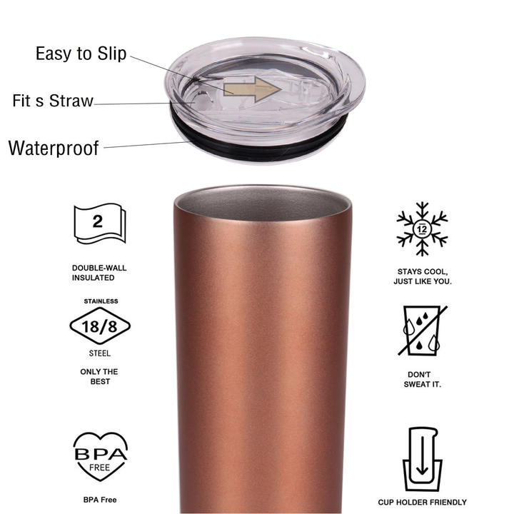 Personalized Sublimation Colorful Water Cups Straight Tumbler Cup Travel Mugs with Straw Double Wall Vacuum Insulated 20oz 600ml Mass Market Wholesale Customization