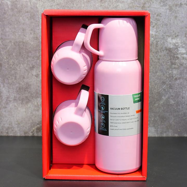 Pink orange cute girls Double Wall Colorful Sport travel camping outdoor Thermos Vacuum Flask Set Stainless Steel Vacuum Flask Rapid Production Solutions Processing