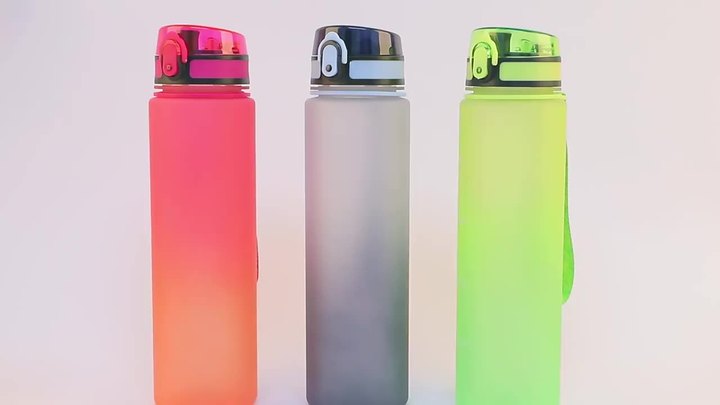 Plastic Cold Water Bottle Coffee Cup Tumbler Mugs Travel Drinkware Modern Wholesale Reusable 800ml Tumbler 3 in 1 Cups with Lids B2B Factory Pricing Processing