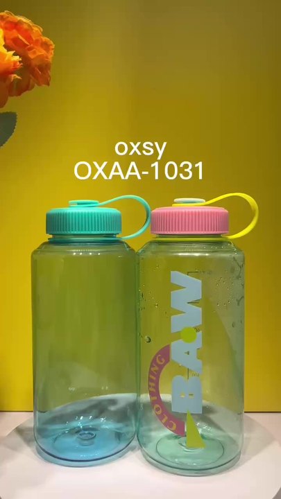 Plastic Water Bottle Minimalist Running Drinkware Sustainable Business Adults 32oz Custom Logo BPA Free Tritan 1L Gifts 3000pcs Large Order Wholesale Export