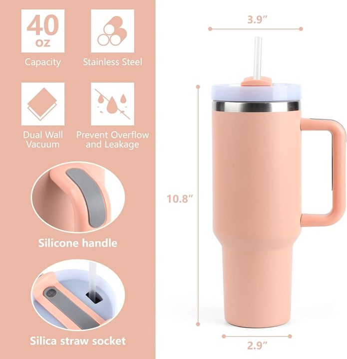 Portable 40 Oz Tumbler Stainless Steel Vacuum Insulated Travel Mug for Iced Coffee Hot and Cold Tea Beverages Wholesale B2B Pricing Pricing