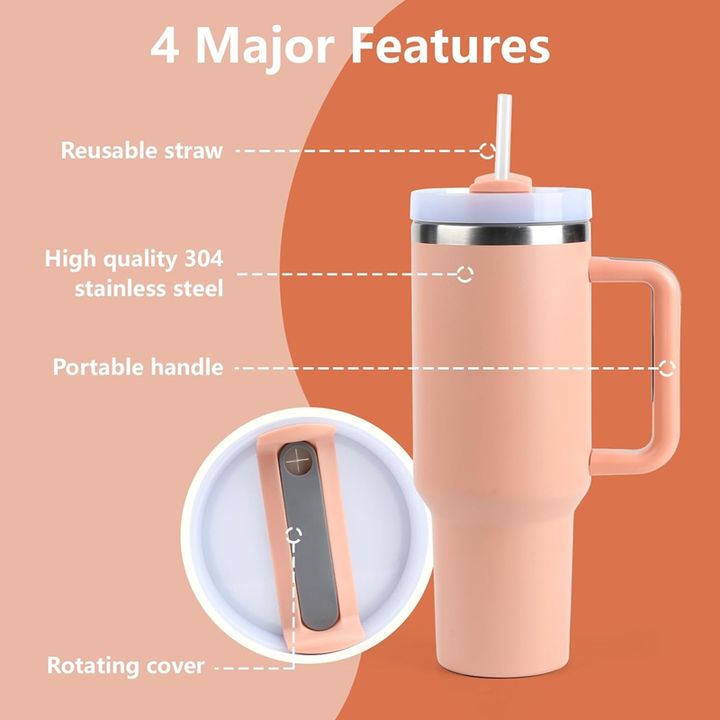 Portable 40 Oz Tumbler Stainless Steel Vacuum Insulated Travel Mug for Iced Coffee Hot and Cold Tea Beverages Wholesale B2B Pricing Pricing