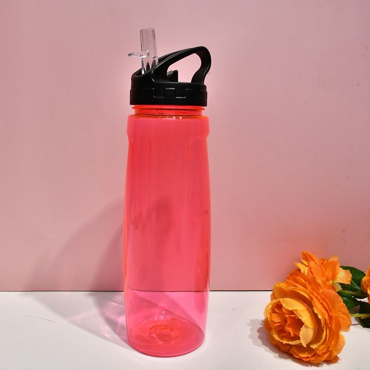 Portable Customized Color logo Drinking Bottle Plastic Travel Bpa Free Camping Unisex sport Water Bottle with straw High-Volume Manufacturing Trade