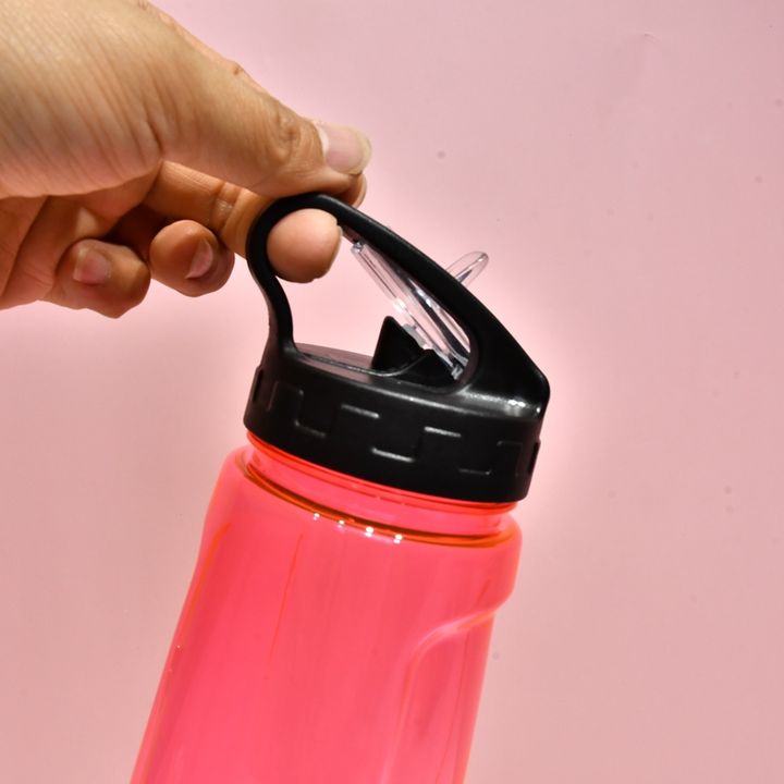 Portable Customized Color logo Drinking Bottle Plastic Travel Bpa Free Camping Unisex sport Water Bottle with straw High-Volume Manufacturing Trade