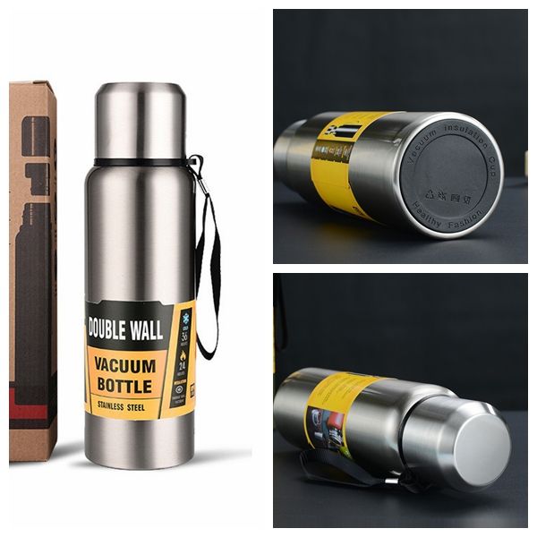 Portable Leakproof vacuum insulated reusable Heat insulation and colding 304 stainless steel double wall vacuum bottle Quality Manufacturing Processing