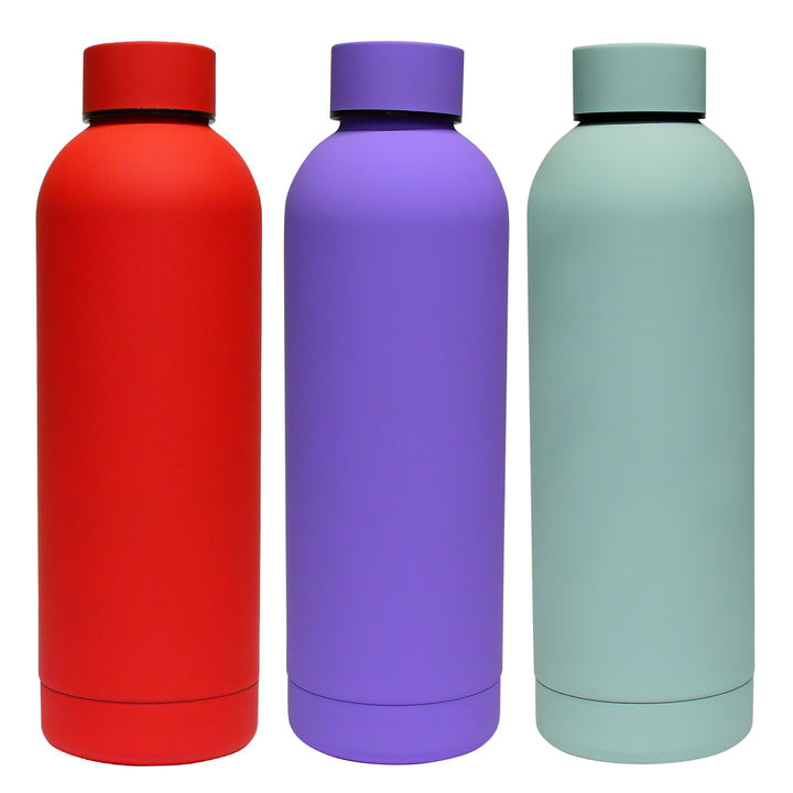 RTS 500ml small mouth Drinking rubber paint stainless steel  Double Wall  vacuum flasks thermos drinking water bottle Large Order Wholesale Outlet