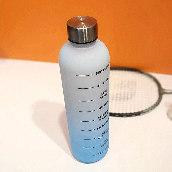 RTS High quality and large capacity 32oz Sport Fitness Gym plastic Water Bottles with metal lid and time marker in Stock Wholesale Distribution Center B2B