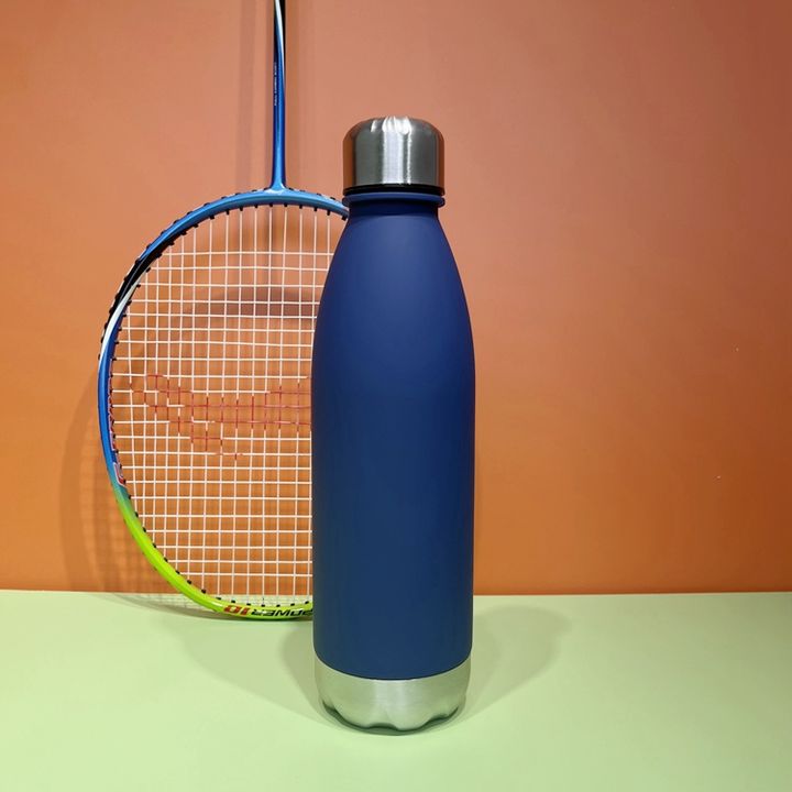 RTS  as /ps BPA free Eco-friendly leakproof portable in stock cola shape water bottle with sports metal lid and bottom