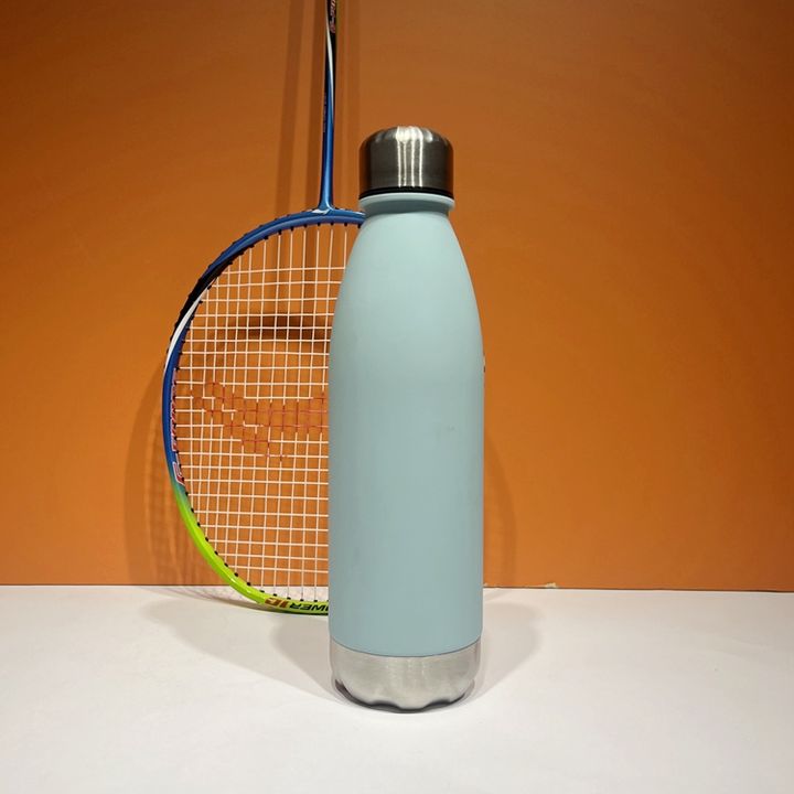 RTS  as /ps BPA free Eco-friendly leakproof portable in stock cola shape water bottle with sports metal lid and bottom