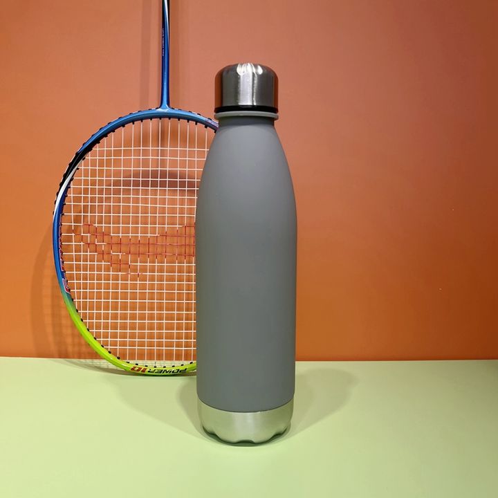 RTS  as /ps BPA free Eco-friendly leakproof portable in stock cola shape water bottle with sports metal lid and bottom