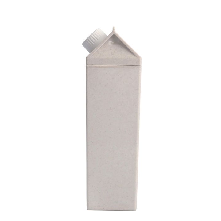 Ready to ship High Quality 500ml Biodegradable  Drink Milk Square Tumbler Plastic Water Bottle with lid