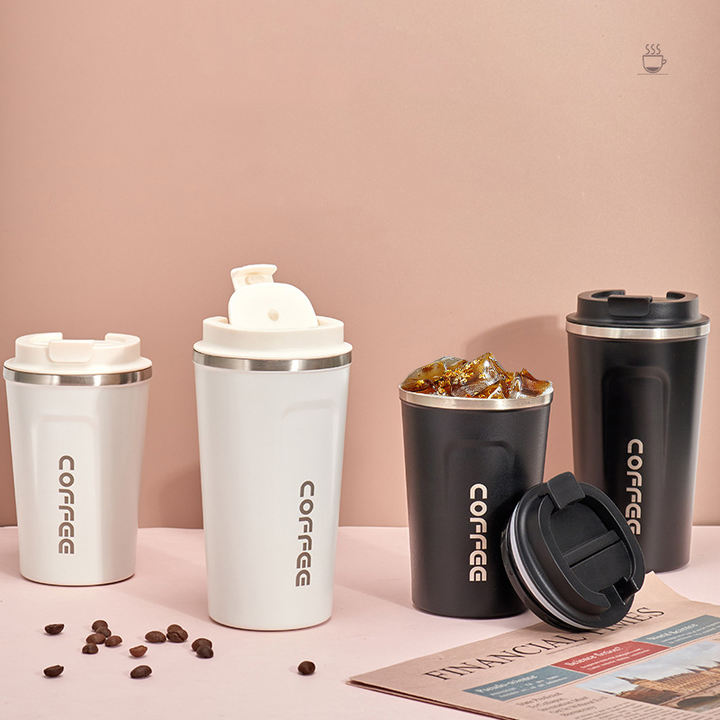 Screw Lid Thermal Coffee Mug Mugs for Gift 304 Stainless Steel Coffee Tumbler Car Travel Custom Logo Sublimation 380 Ml 510 Ml Direct Trade Wholesale