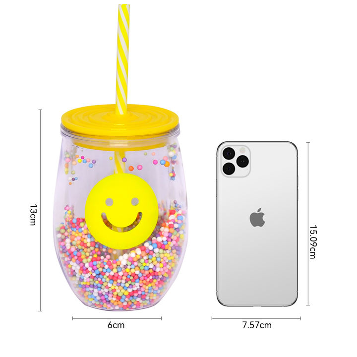 Source manufacturer BPA FREE  Lightweight Travel camping bpa free smiling face 10oz/24oz plastic Double Wall Acrylic tumbler Export Manufacturing Efficiency