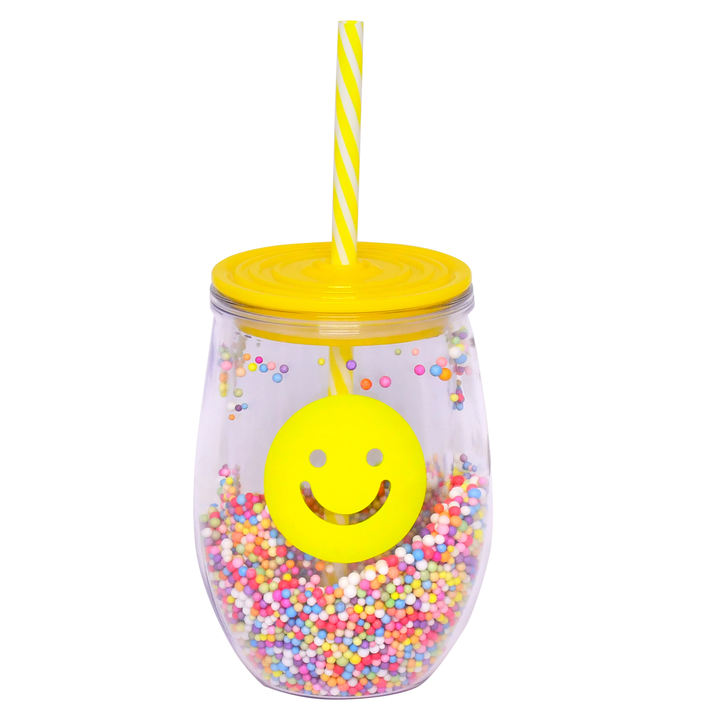 Source manufacturer BPA FREE  Lightweight Travel camping bpa free smiling face 10oz/24oz plastic Double Wall Acrylic tumbler Export Manufacturing Efficiency