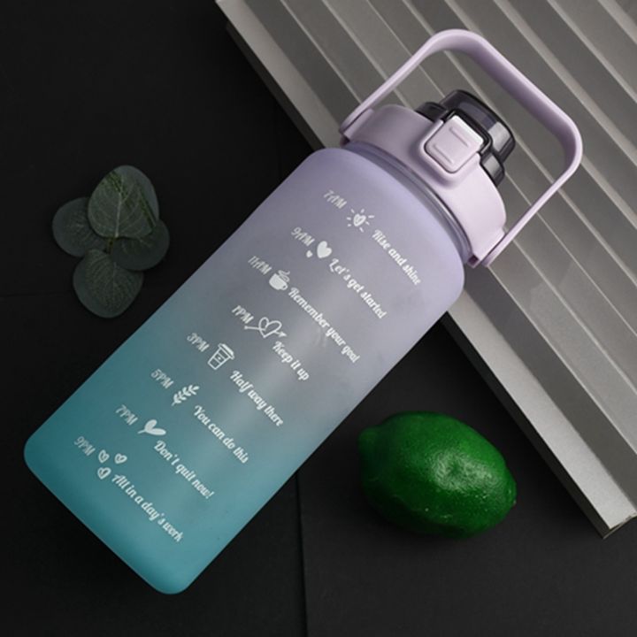 Sport Fitness 2L Motivacional Water Bottle Camping Adults Plastic Cups Portable Leakproof Tritan BPA Free Custom Logo Plastic Factory to Consumer Hub