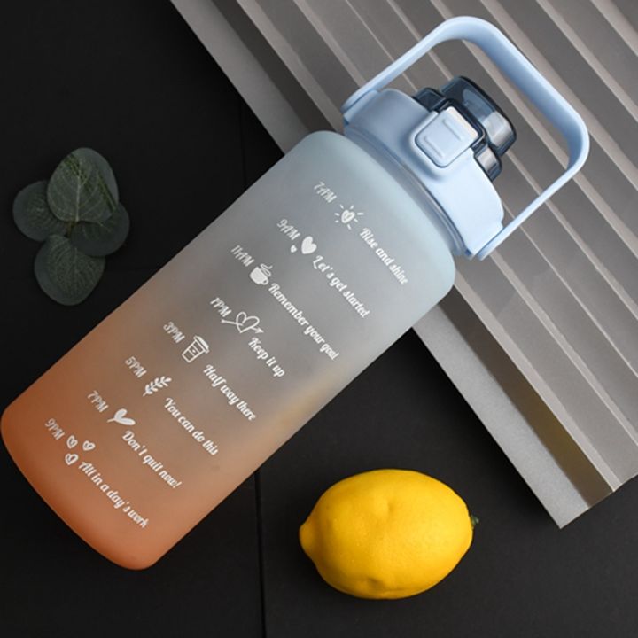 Sport Fitness 2L Motivacional Water Bottle Camping Adults Plastic Cups Portable Leakproof Tritan BPA Free Custom Logo Plastic Factory to Consumer Hub