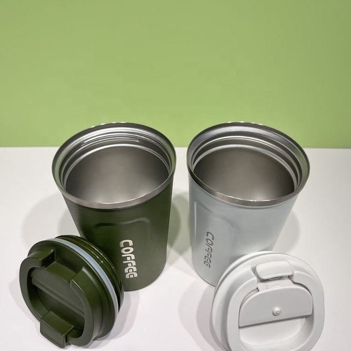 Stainless Steel Double Wall Mugs Insulation Anti-Scalding Vintage Logo Coffee Tea Cups Export Factory Supplier