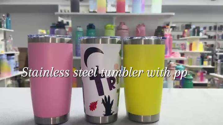 The hottest customized MUG 304 18/8 stainless steel Double wall vacuum insulation 20oz coffee cup tumbler with lid