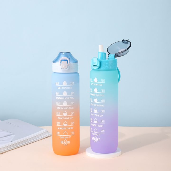 Unisex  Portable Camp American Style 32oz BPA FREE Leakproof custom logo Fitness Gym Plastic Sport Water Bottles with straw Wholesale B2B Pricing