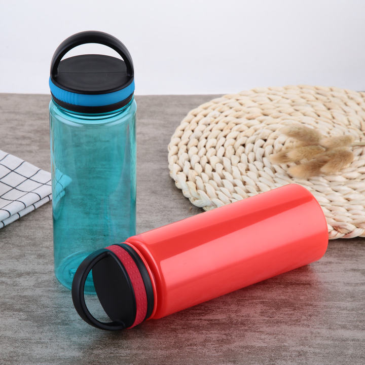 Unisex Titan Eco Plastic Water Bottle Solid Color Hand Lid Portable Camping Plastic Water Bottle Factory Wholesale