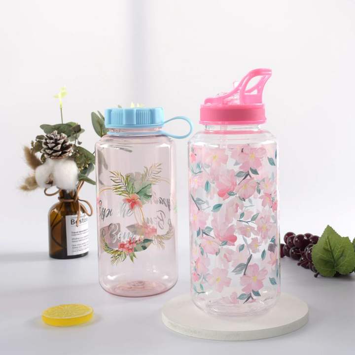 Water Bottles Cartoon Water Bottle Transparent Movement Cheap Plastic Wholesale Plastic Minimalist Running Drinkware Unisex