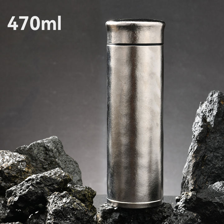Wholesale 16oz Unisex Pure Titanium Flask Double Wall Thermal Insulation Direct Drinking Water Bottle Lid Business Gifts Factory to Consumer