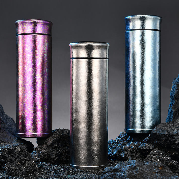 Wholesale 16oz Unisex Pure Titanium Flask Double Wall Thermal Insulation Direct Drinking Water Bottle Lid Business Gifts Factory to Consumer