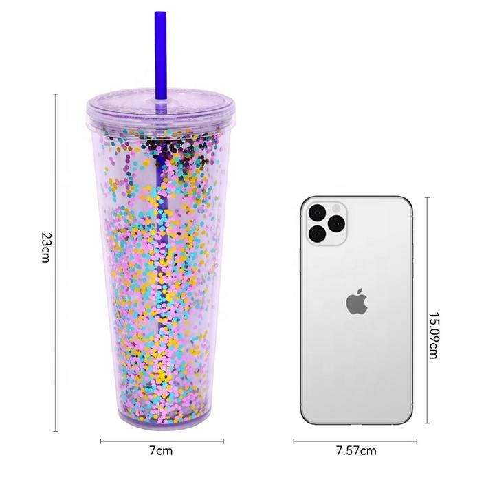 Wholesale 26oz/750ml Clear Acrylic Tumbler Double-Walled Europe Pre-Drilled Unisex Plastic Water Bottle Sport Business Great Manufacturing Solutions