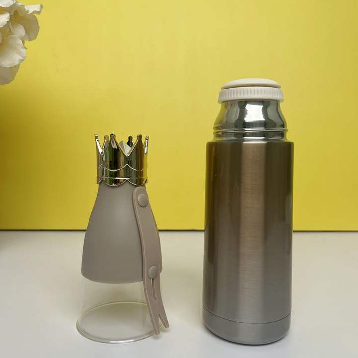 Wholesale Customized 240ml Gifts Drinking Bottle Portable Double Wall Stainless Steel Insulated Water Bottle with Crown Wholesale B2B Pricing Outlet