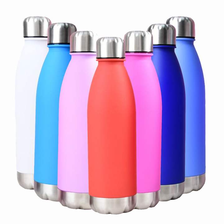 Wholesale Eco Friendly Custom Color BPA Free Outdoor Gym Fitness Camping Plastic Cola Shape Bottle With Stainless Lid