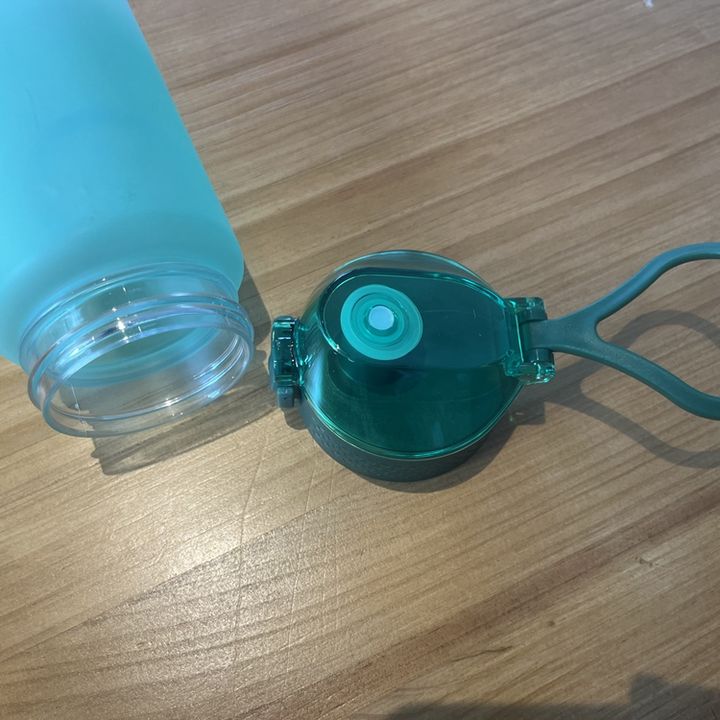 Wholesale Food Grade Bpa Free Hot Sale Bounce Lid Cup Water Bottle with Rope Motivational Plastic Gradient Sport Unisex Camp 1L Trade Factory Direct