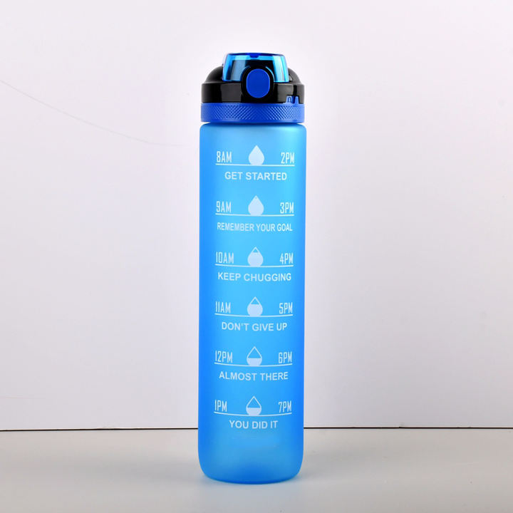 Wholesale Good quality plastic camping drinking bottle portable Gym colorful bottle sport Motivational Water Bottle Export Manufacturing Efficiency