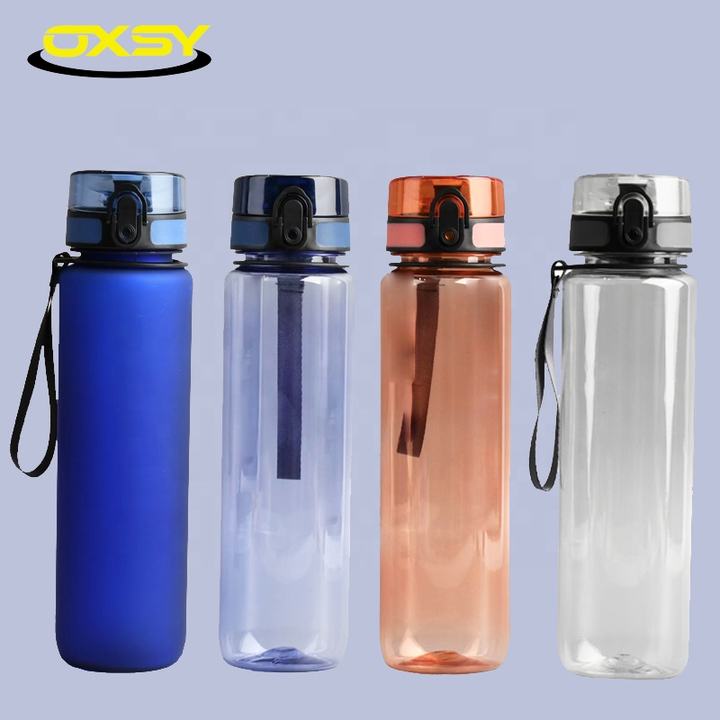 Wholesale Large Capacity 32oz/1000ml Bpa Free Custom Logo Plastic Sport Water Bottle with rope and lid