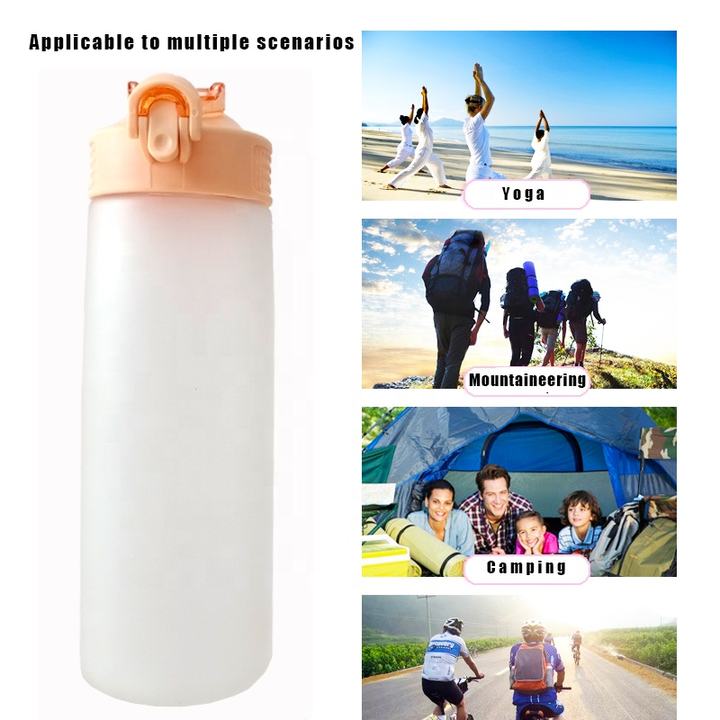 Wholesale Matte Color Bounce Cover Plastic Water Bottle 700 Ml New Product Mountain Plastic Water Bottle Industrial Production