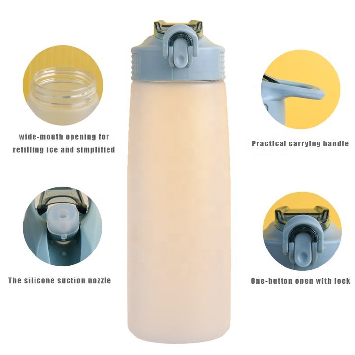 Wholesale Matte Color Bounce Cover Plastic Water Bottle 700 Ml New Product Mountain Plastic Water Bottle Industrial Production