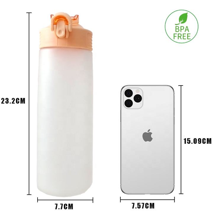 Wholesale Matte Color Bounce Cover Plastic Water Bottle 700 Ml New Product Mountain Plastic Water Bottle Industrial Production