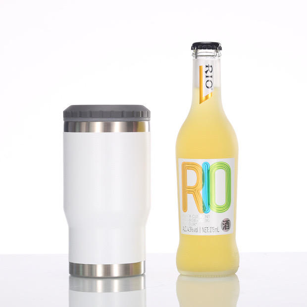 Wholesale price Customized logo beverage holder warm and cold 14oz Double Walled Custom Insulated Stainless Steel beer can Factory to Consumer Operations
