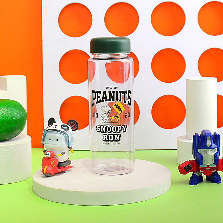 Wholesale price LOW MOQ kids light bpa free OEM round fruits plastic water bottle 500ml transparent with scale Bulk Orders