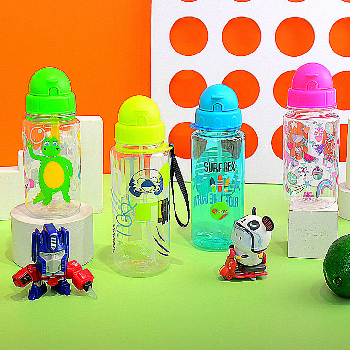 Wholesale price Low moq  bpa free OEM welcomed custom plastic children kids bottle with straw and lealproof lid Chinese Wholesale Supplier