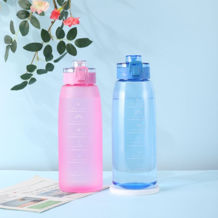 Factory outlet Custom bpa free 1200ml plastic travel gym sport motivational water bottle with portable rope and Bounce cover Manufacturing Solutions Chain